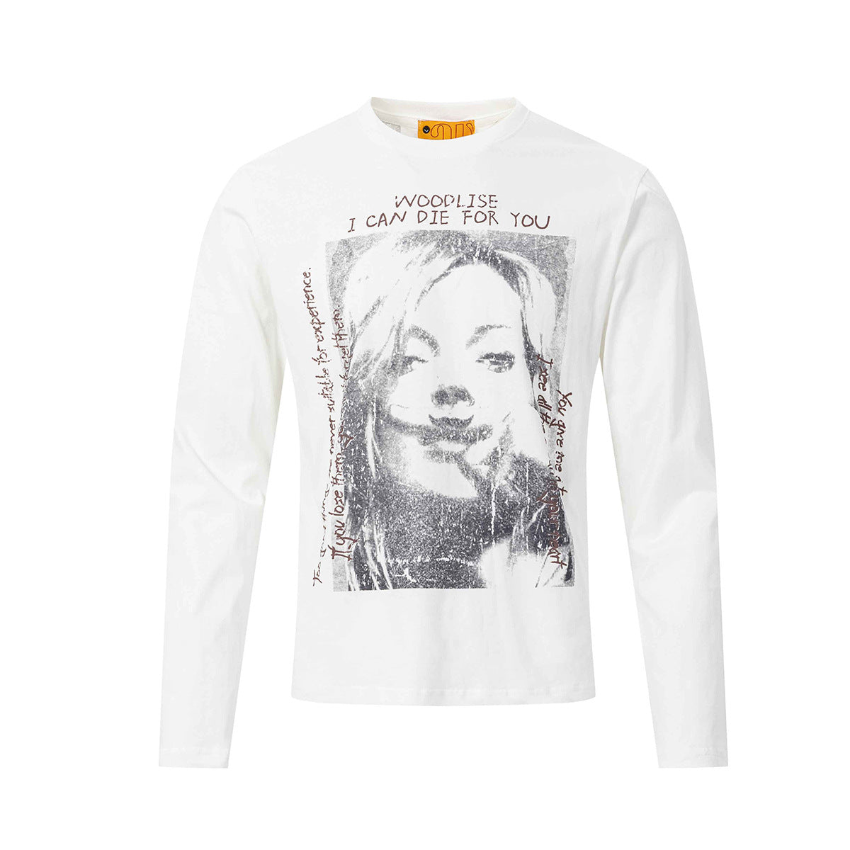 Langarmshirt mit Grafikprint, Street-Rock-Porträt und Rundhalsausschnitt