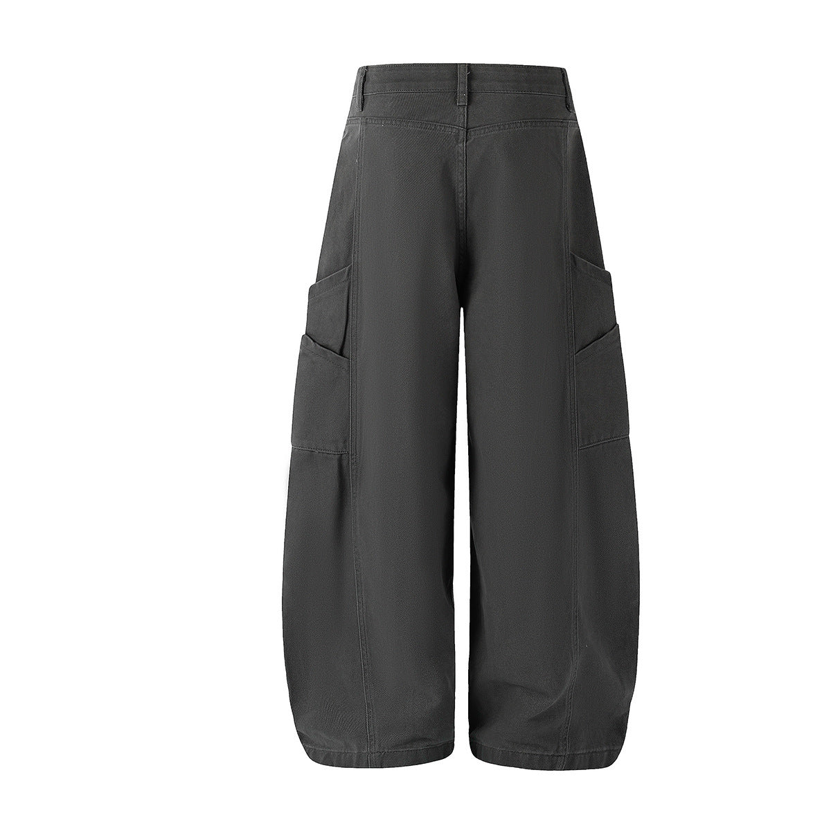 Studded Wide-Leg Cargo Pants with Oversized Pockets