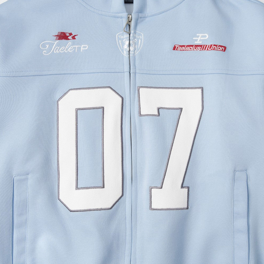 Zip-Hoodie mit 07-Patch – Oversize-College-Sweatshirt im Streetwear-Stil