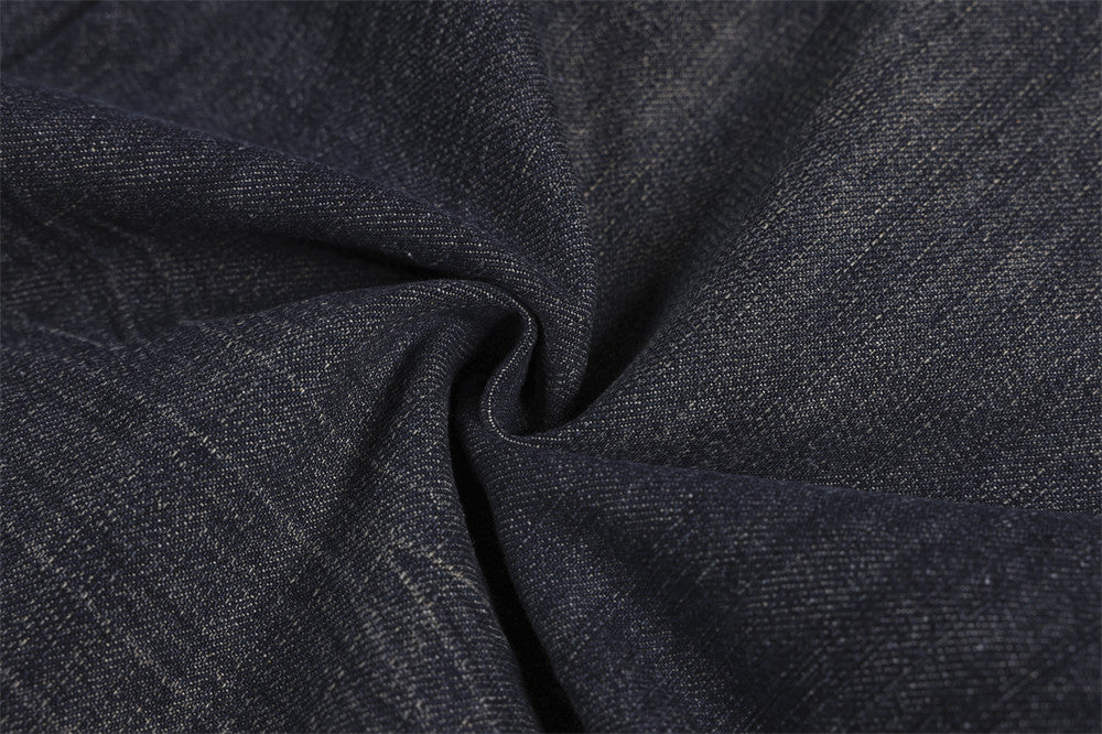 Wide-Leg Jeans with Union Jack Leather Waistband Detail