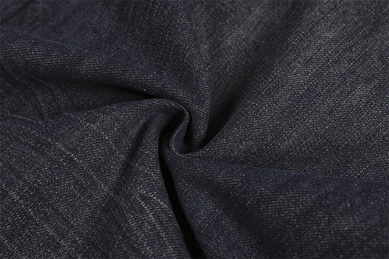 Wide-Leg Jeans with Union Jack Leather Waistband Detail