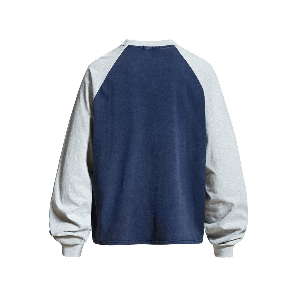Long Sleeve Tee Shirts for Men – Mafa Star Graphic Raglan Colorblock Top