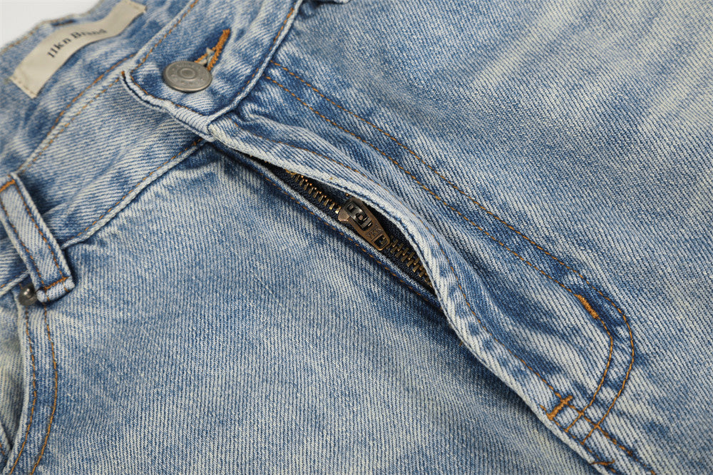 Wide-Leg Jeans – American Vintage Washed Light Blue Baggy Straight Denim