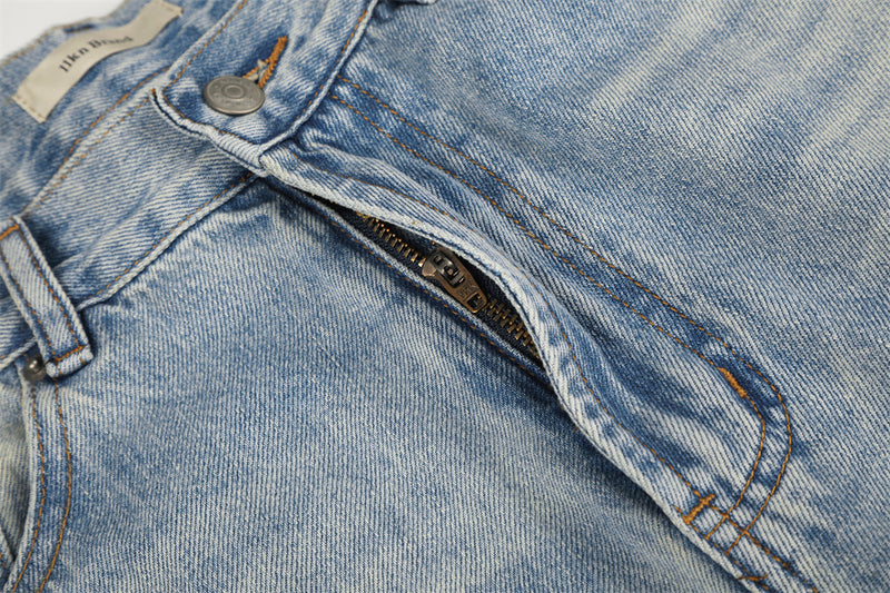 Wide-Leg Jeans – American Vintage Washed Light Blue Baggy Straight Denim