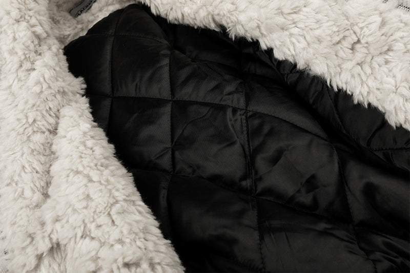 Men's Oversized Bomber Jacket with Sherpa Collar – Padded Winter Coat