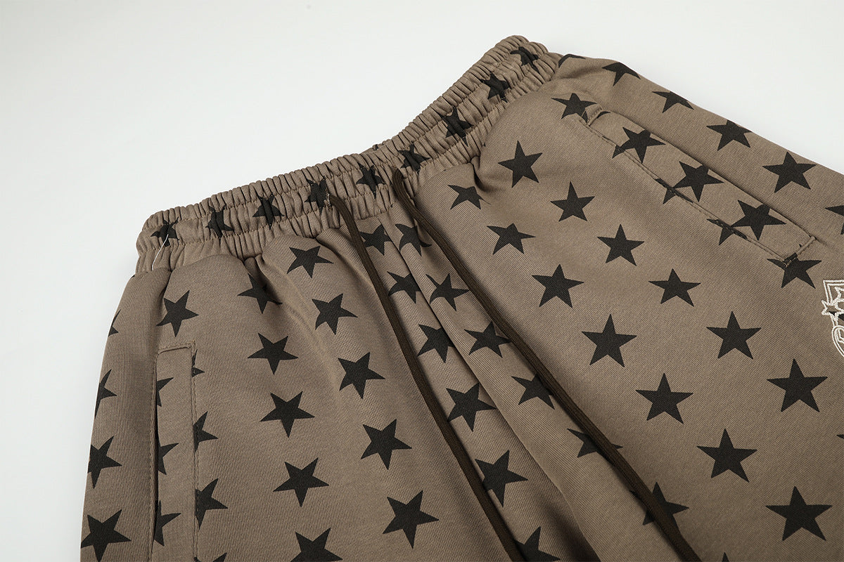 Wide-Leg-Sweatpants mit Sternprint – Relaxed Fit im Hip-Hop-Stil