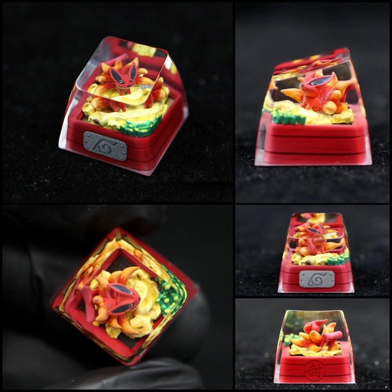 Tailed Beasts Naruto Keycaps – Kurama, Shukaku, and Saiken | Custom Mechanical Keyboard Keycaps