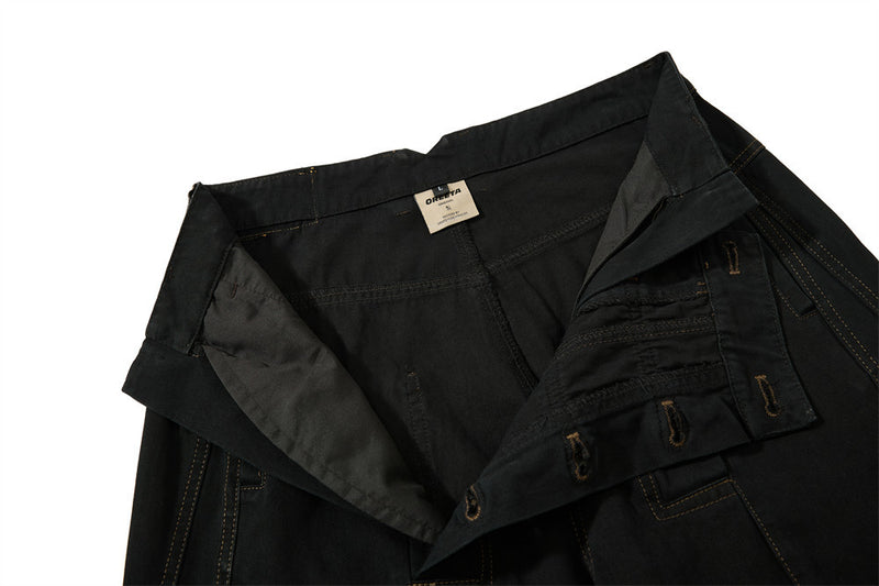 Wide-Leg Trousers with Double-Breasted Rope Detail