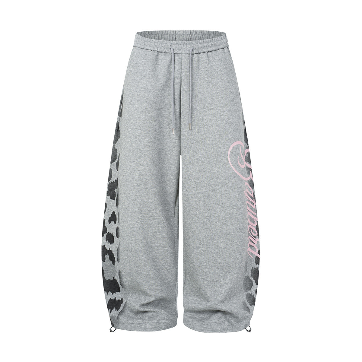 Pantalon de survêtement wide leg imprimé léopard – Jogger streetwear oversize