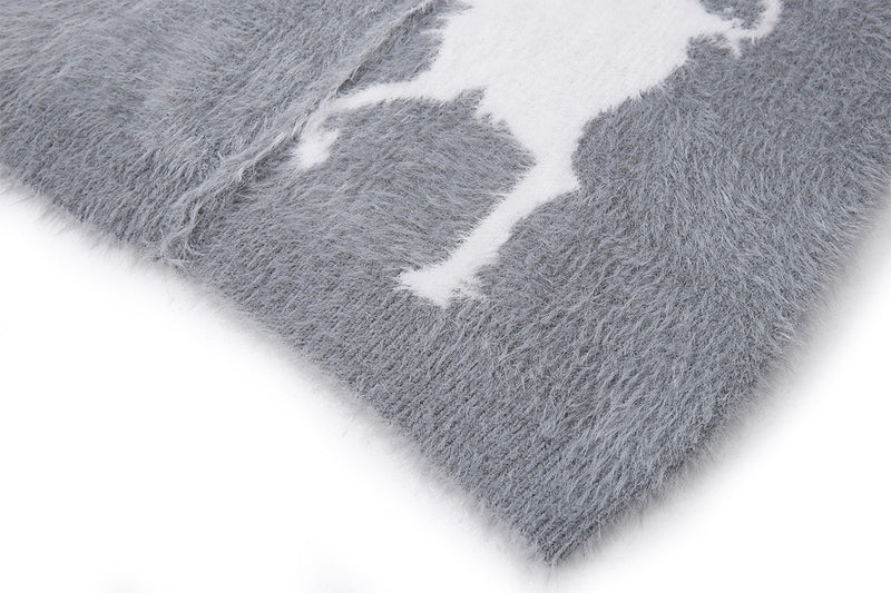 Sweat à capuche zippé en maille duveteuse – Motifs licorne et étoiles