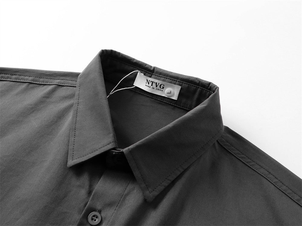 Men Short Sleeve Shirt – American Varsity Graphic Oversized Button-Down