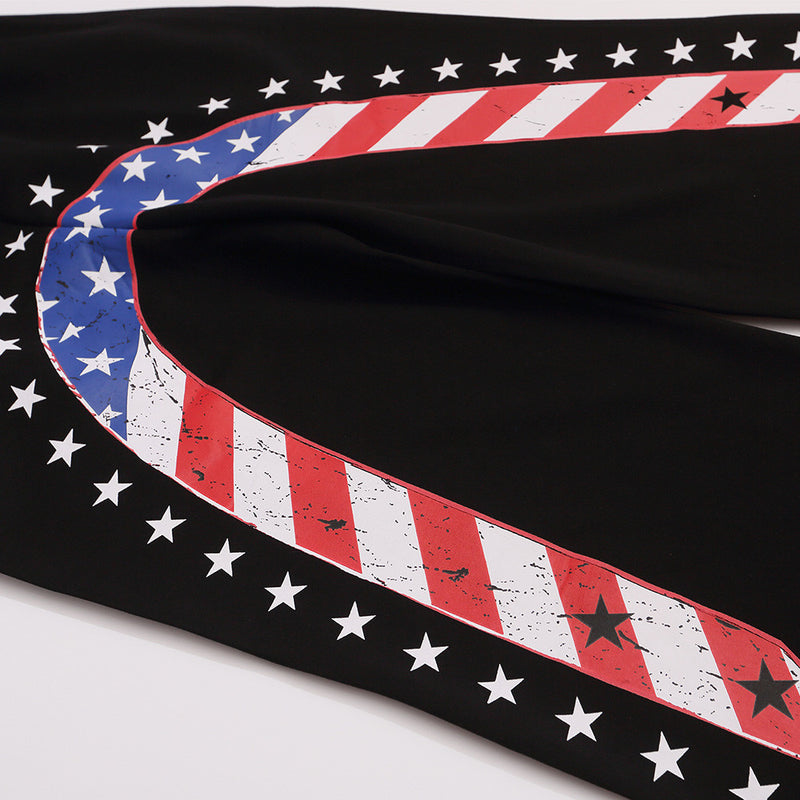 Men's American Flag Graphic Wide-Leg Sweatpants – Oversized Street Style
