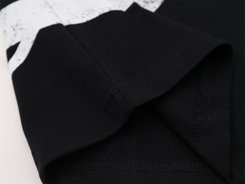 Savage Base Fake-Zweiteiler mit karierten Patchwork-Ärmeln – Oversized-Langarmshirt für Herren