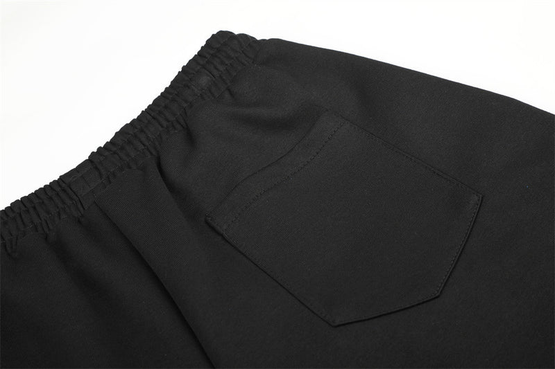 Jogginghose mit weitem Bein und Strass-Schriftzug – Oversize-Streetwear-Jogger für