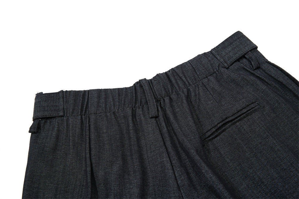Wide-Leg Pleated Trousers – Men's Loose Fit Draped Floor-Length Pants