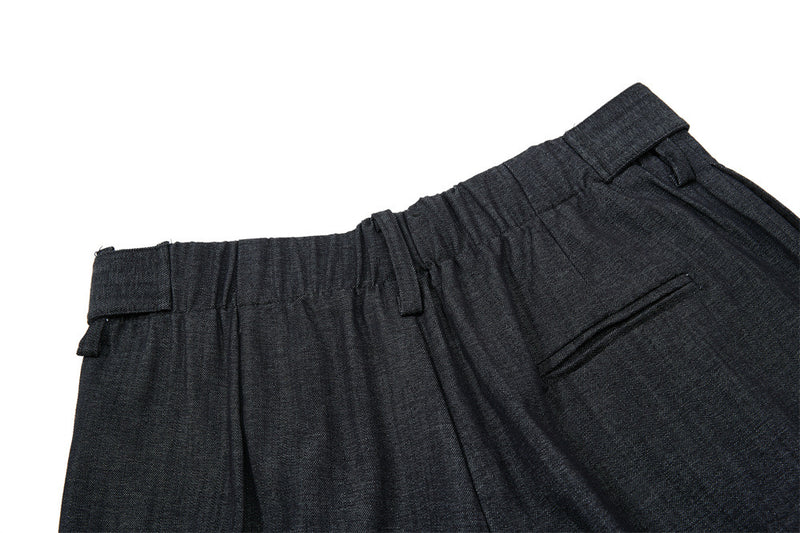 Wide-Leg Pleated Trousers – Men's Loose Fit Draped Floor-Length Pants