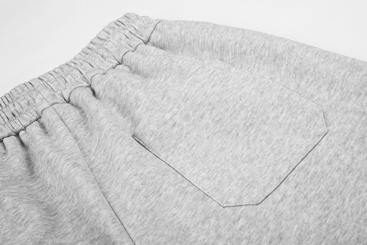 Streetwear-Jogginghose mit weitem Bein, Grafikprint & Seitenstreifen