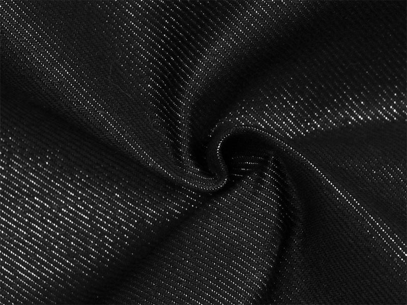 Jean bootcut noir baggy pour homme – Braguette boutonnée, surpiqûres contrastantes et détails déstructurés