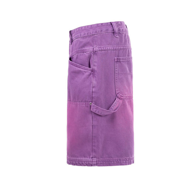 Baggy-Denimshorts für Herren – gewaschene Carpenter-Style-Jeansshorts für Streetwear
