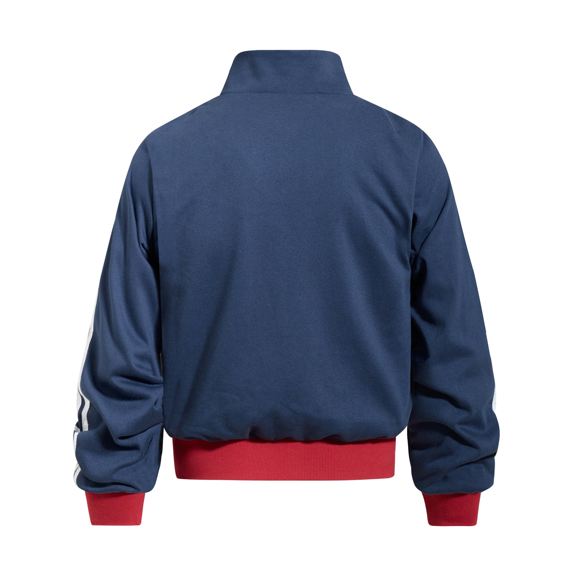 Skatepark-Trainingsjacke – Bestickte Sterne, College-Streifen & Retrojacke mit Reißverschluss