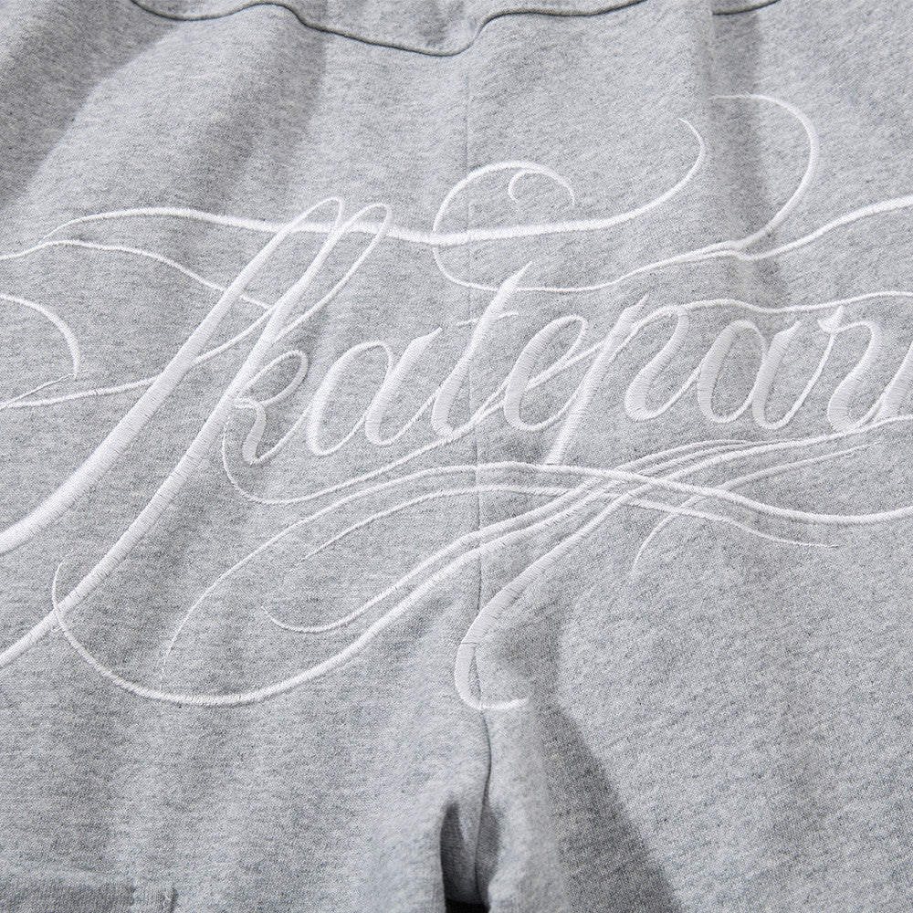 Wide-Leg Sweatpants with Gothic Script Logo — Relaxed Fit Streetwear Joggers