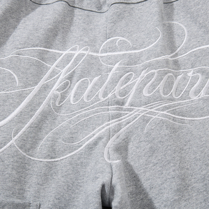Wide-Leg Sweatpants with Gothic Script Logo — Relaxed Fit Streetwear Joggers