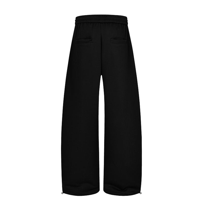 Tribal Print Wide-Leg Sweatpants with Drawstring Waist