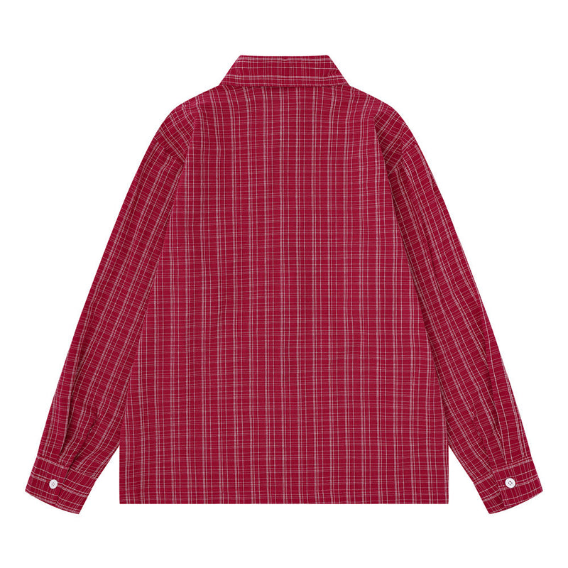 Chemise homme à carreaux manches longues avec imprimé graphique Savage Base Mugshot