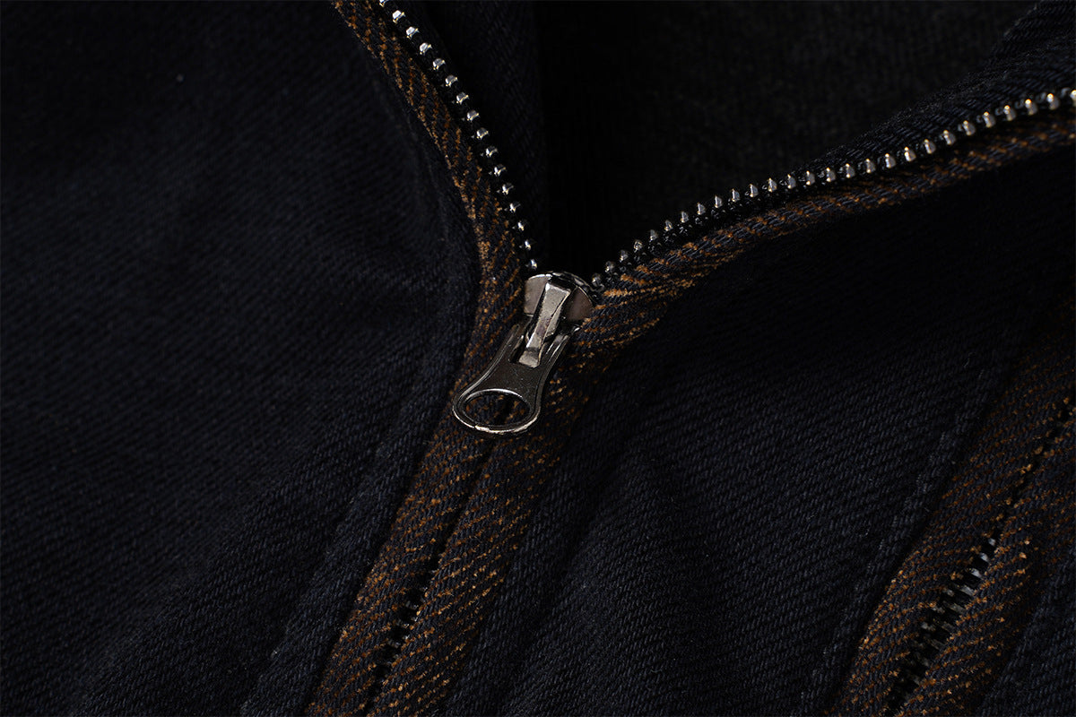 Veste Harrington en velours coupe boxy – Style workwear américain rétro