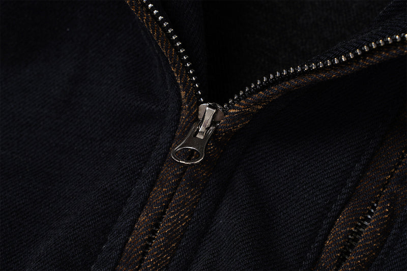 Veste Harrington en velours coupe boxy – Style workwear américain rétro