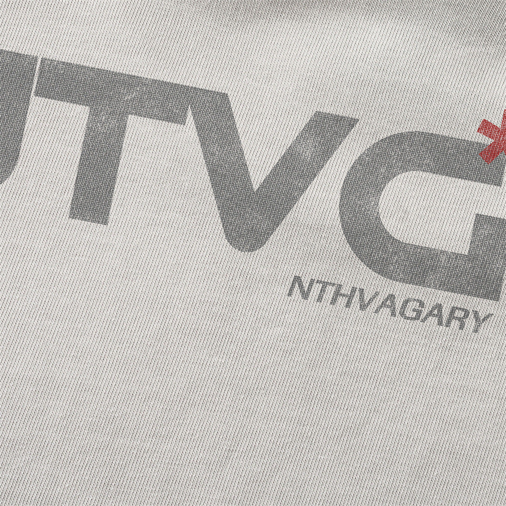 NTVG Acid Wash Long Sleeve Graphic T-Shirt – Distressed Logo Crew Neck