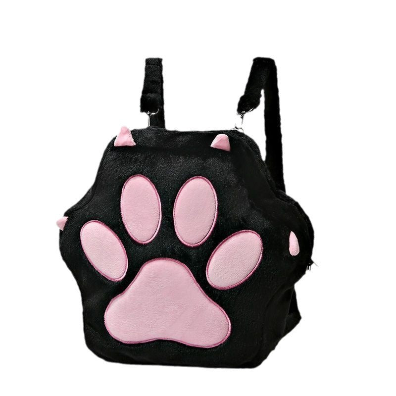 Adorable Cat Paw Plush Shoulder Bag – Fun Original Design with 3D Ears and Soft Paw Print