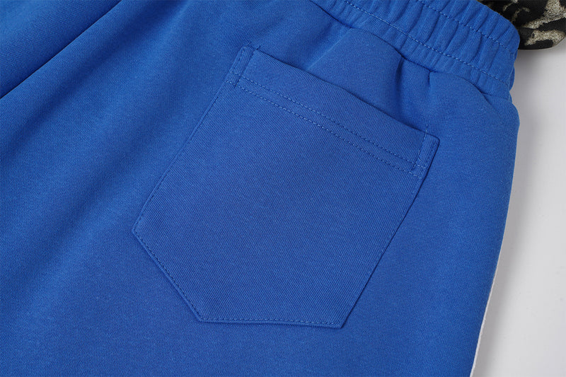 Wide Leg Sweatpants with Leopard Waistband & Pegasus Embroidery