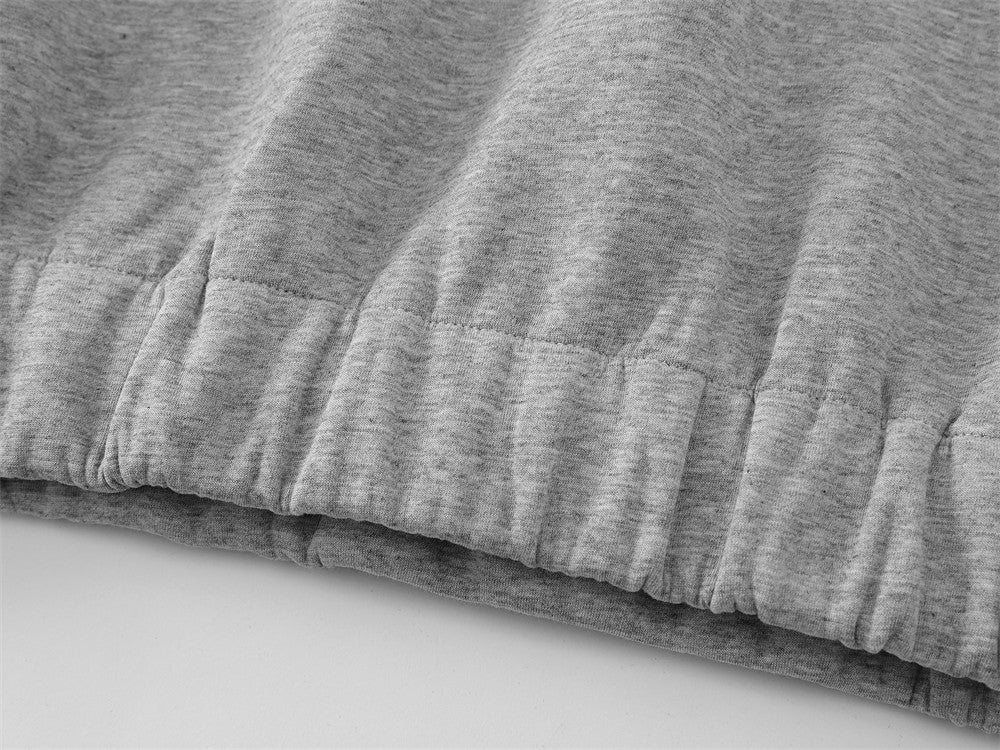 Sweat-shirt homme à col montant et quart de zip – Coupe oversize