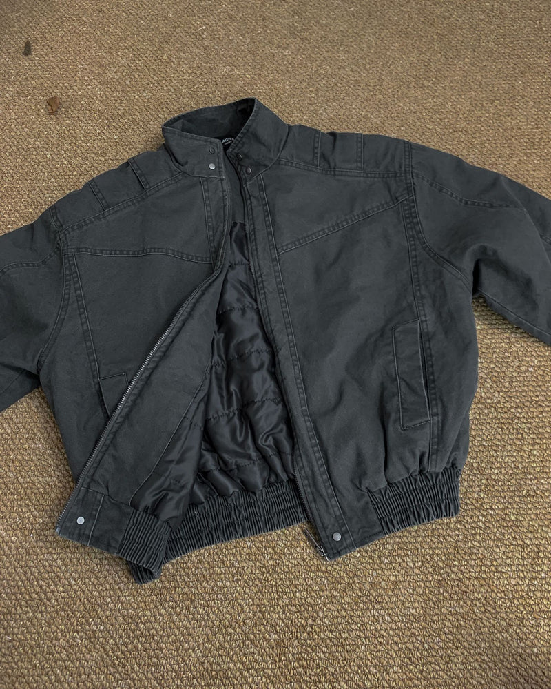 Men's Washed Cotton Bomber Jacket – Vintage Western Deconstructed Design
