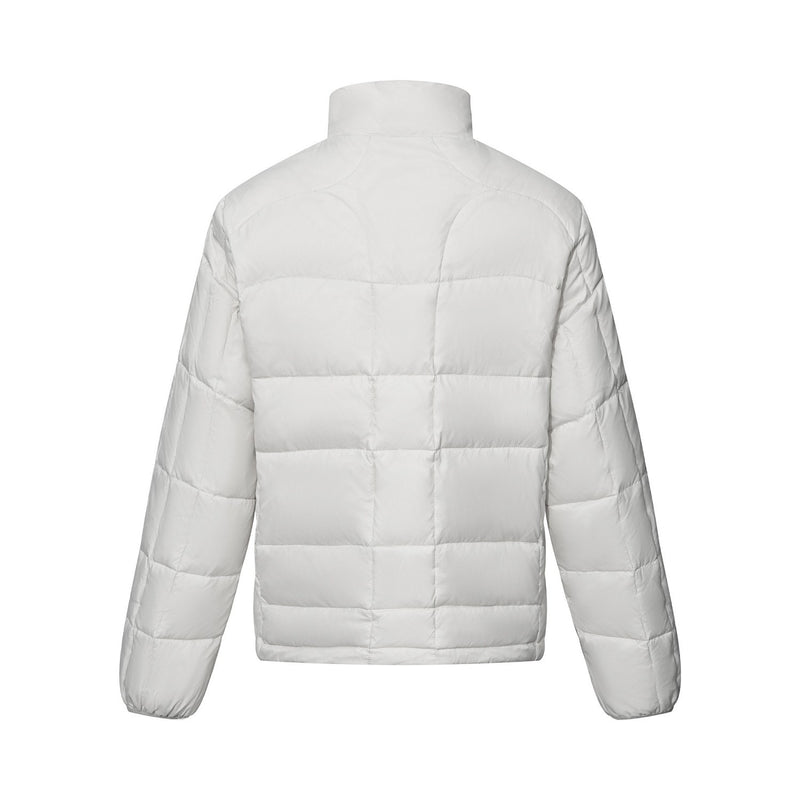 Men's Quilted Down Jacket Stand Collar Full-Zip Puffer Coat