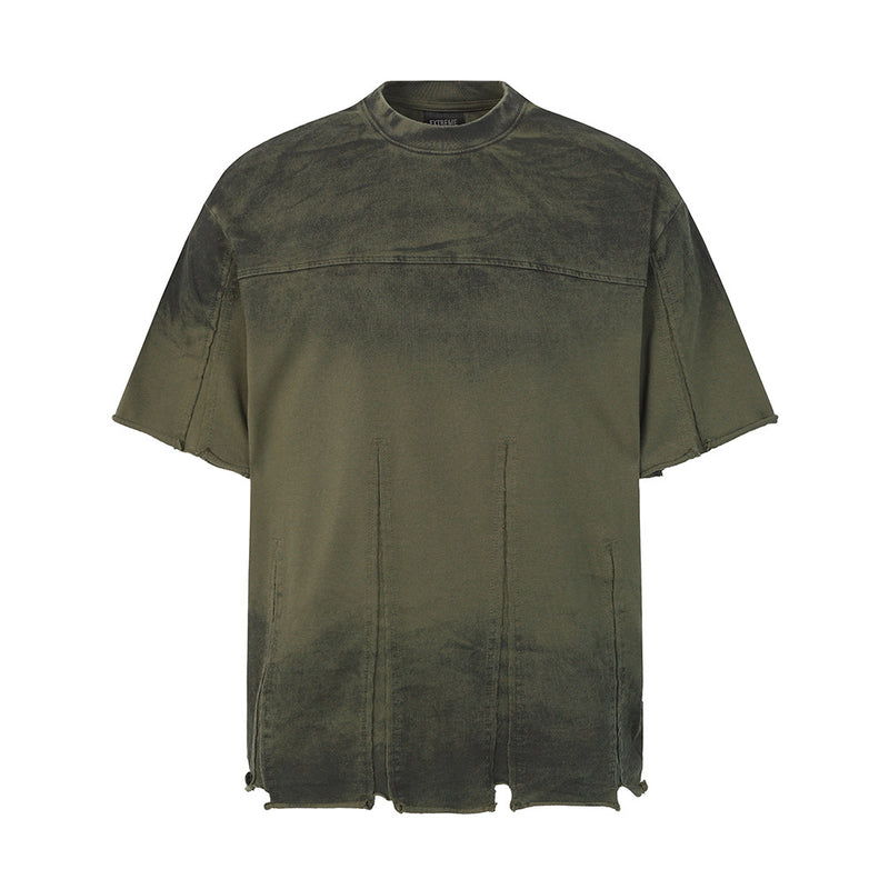 Acid Wash Oversized Distressed T-Shirt | Punk Deconstructed Raw Edge Streetwear