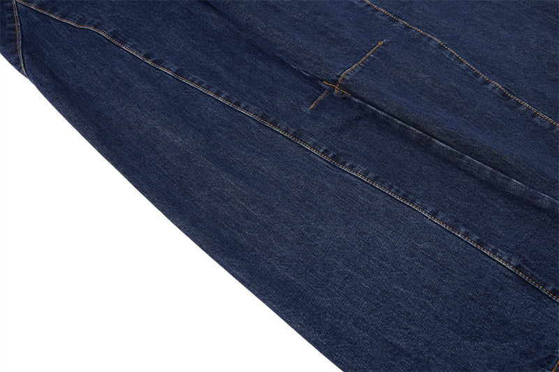 Wide-Leg-Barrel-Jeans für Herren – Deconstructed-Denim im High-Street-Stil mit Kontrast