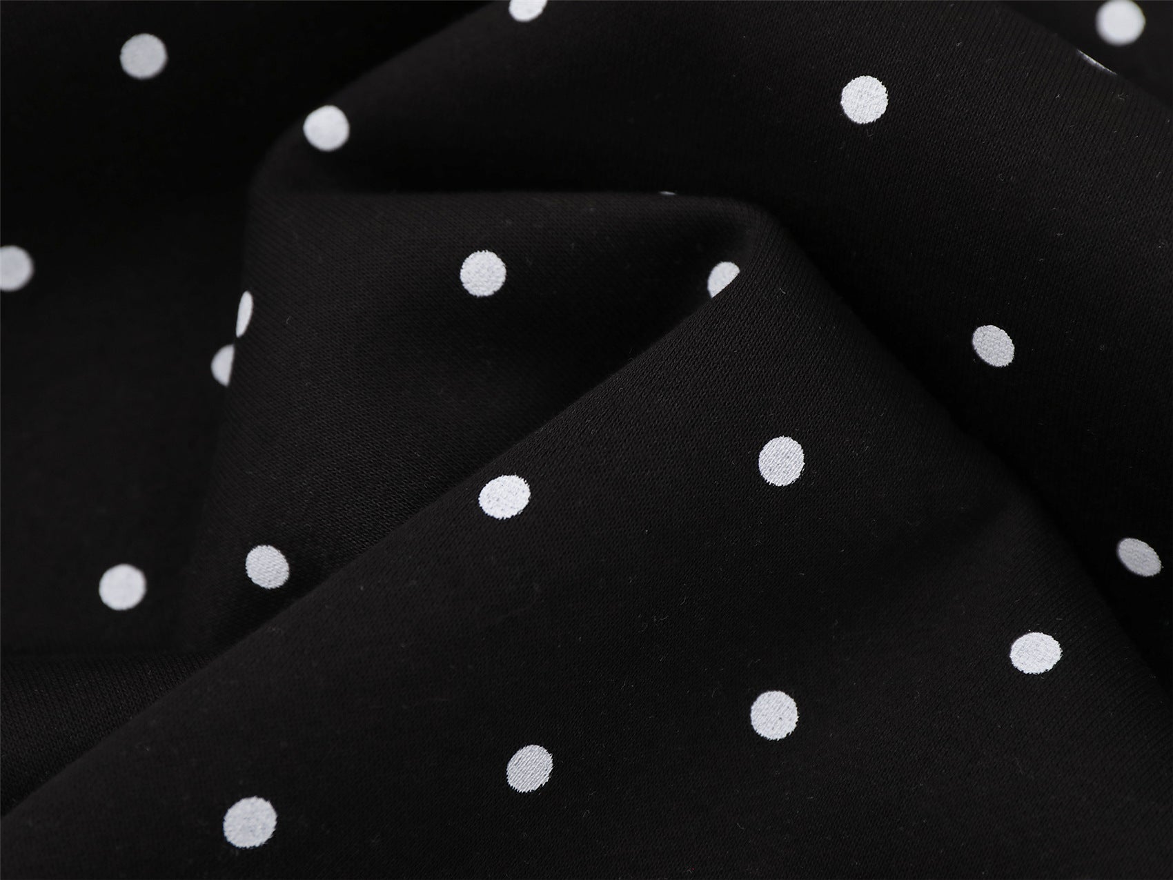 Polka Dot Zip-Up Hoodie with 3D Cat Patch & Star Embroidery – Oversized Unisex