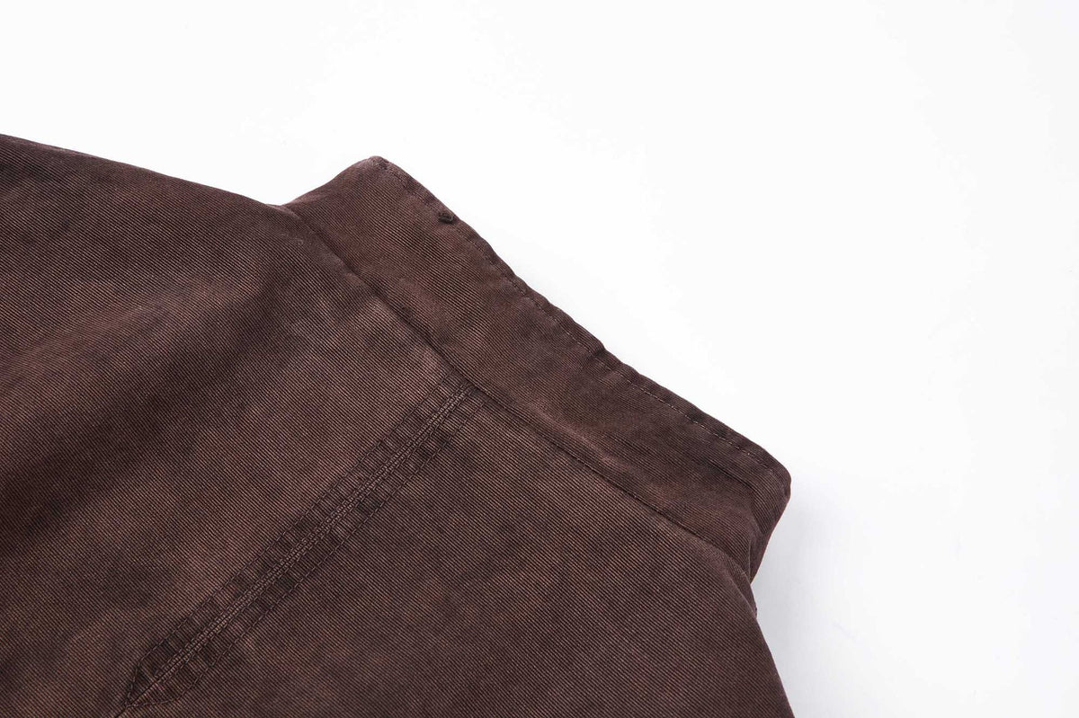 Men's Vintage Washed Stand-Collar Bomber Jacket