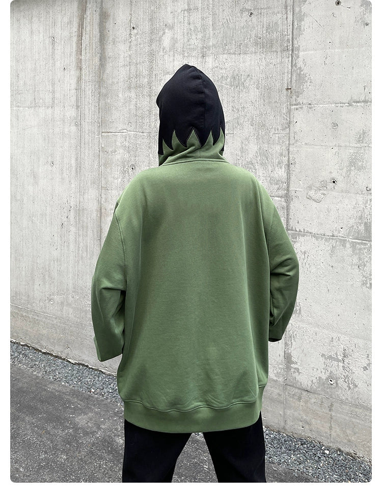 Hulk-Inspired Hoodie - 400GSM Oversized Green Zip-Up Superhero Sweatshirt