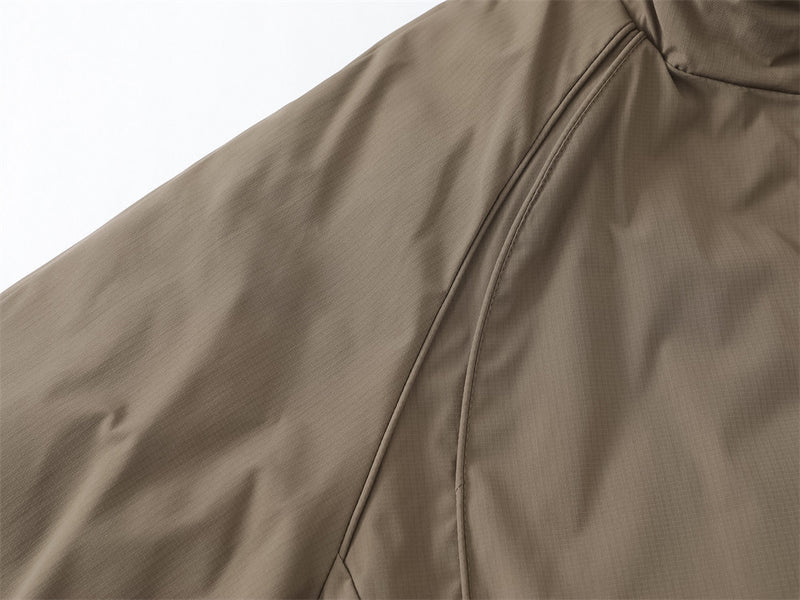 Herrenjacke mit Oversize-Stehkragen und Wattierung – Doppelreißverschluss