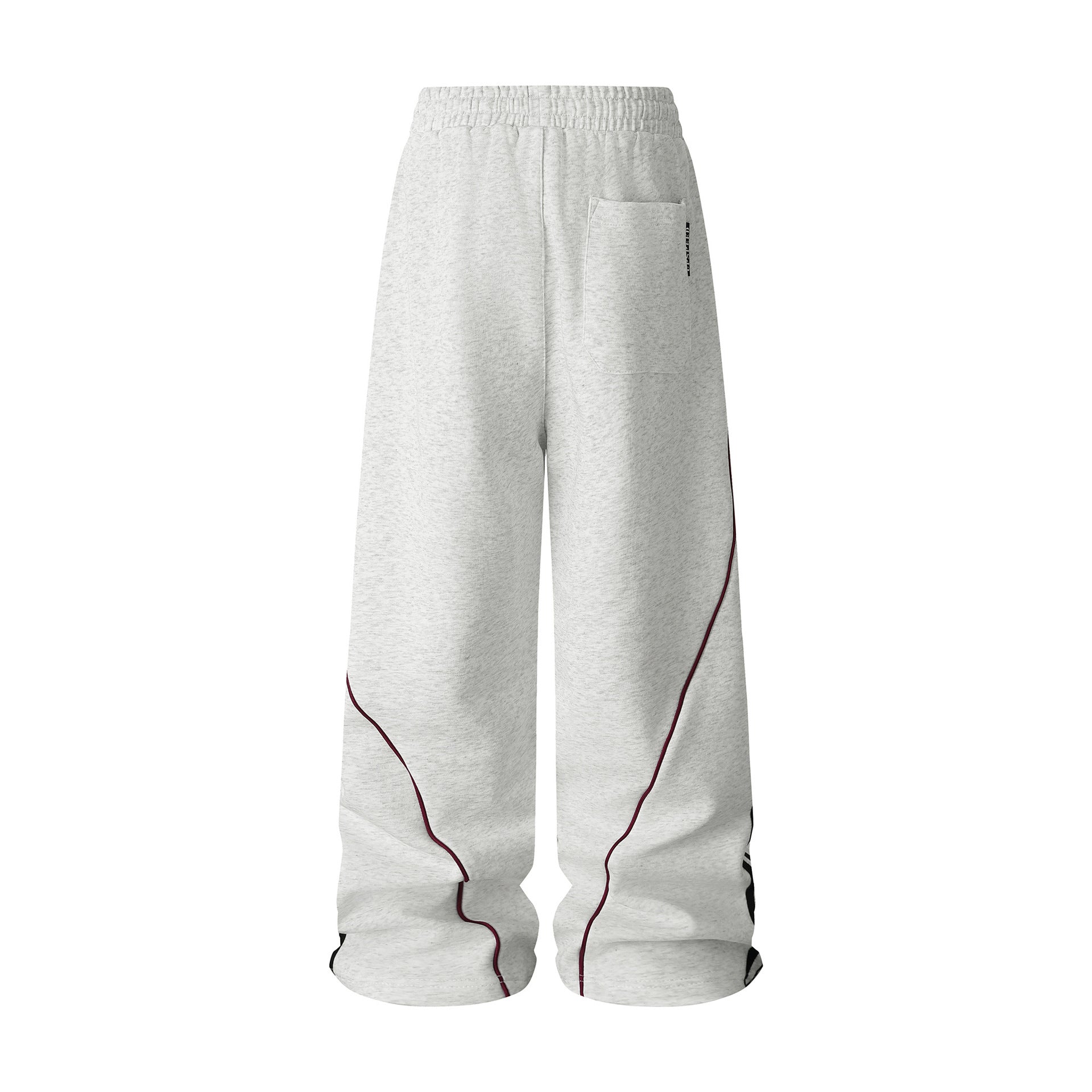Pantalon de survêtement baggy à jambes larges avec détail rayé incurvé – Style streetwear hip-hop