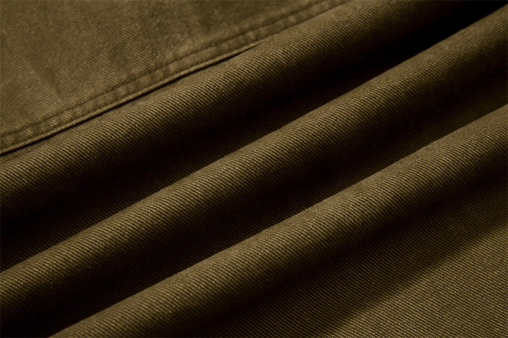 Wide-Leg Cargo Pants with Multi-Pocket Contrast Panel Design