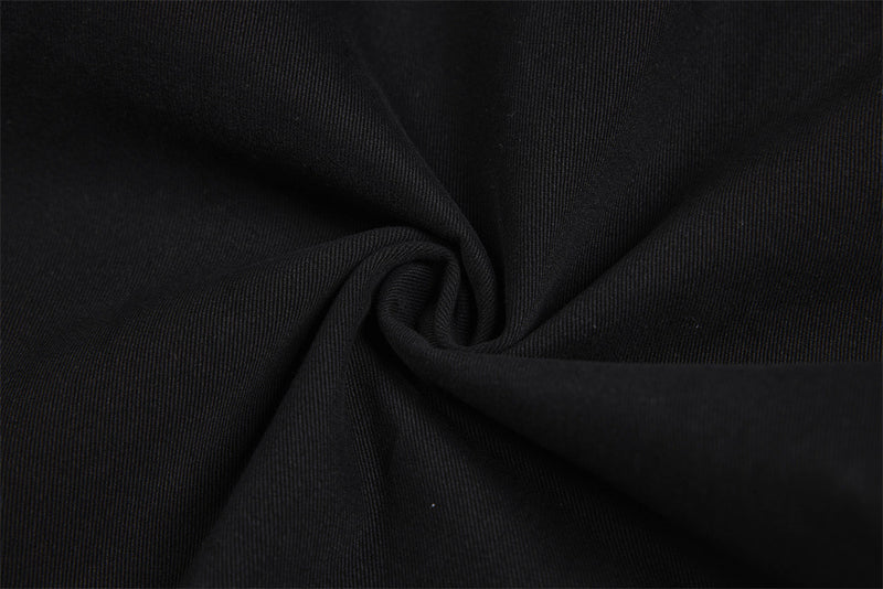 Black Cargo Pants Men – Wide Leg Double-Breasted High-Street Trousers
