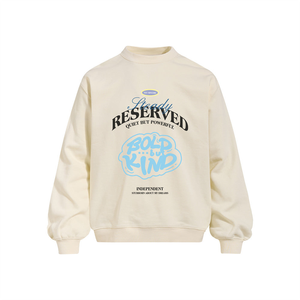 Letter Print Crewneck Sweatshirt – Oversized Fit