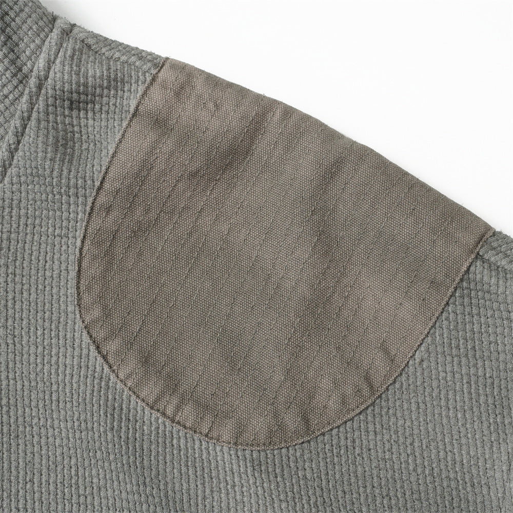 Sweat à capuche homme en maille gaufrée délavée à l’acide, oversize, avec poches cargo zippées