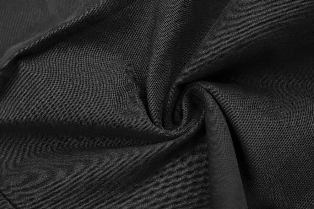 Pantalon cargo homme à jambes larges – Ceinture cloutée multi-poches, coupe droite décontractée