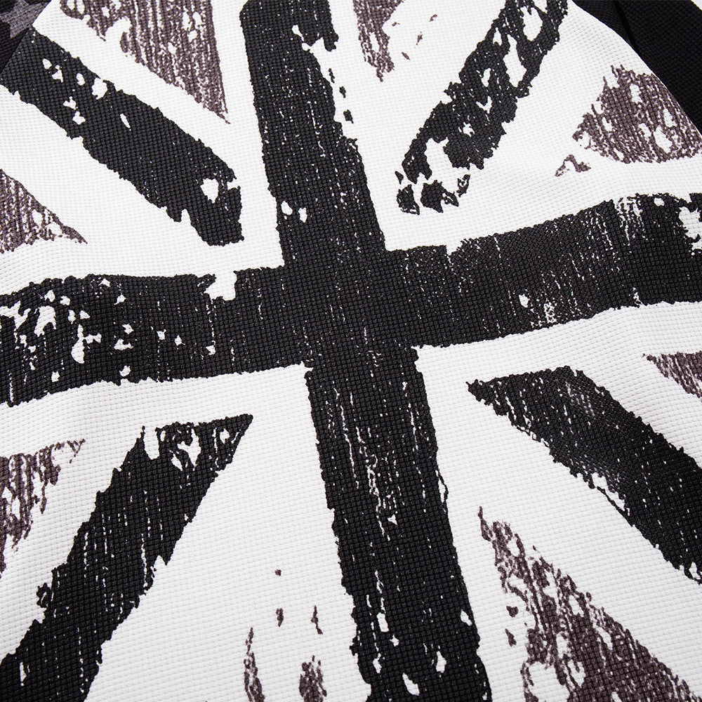 Men's Long Sleeve Waffle Shirt – Union Jack Graphic Raglan Top