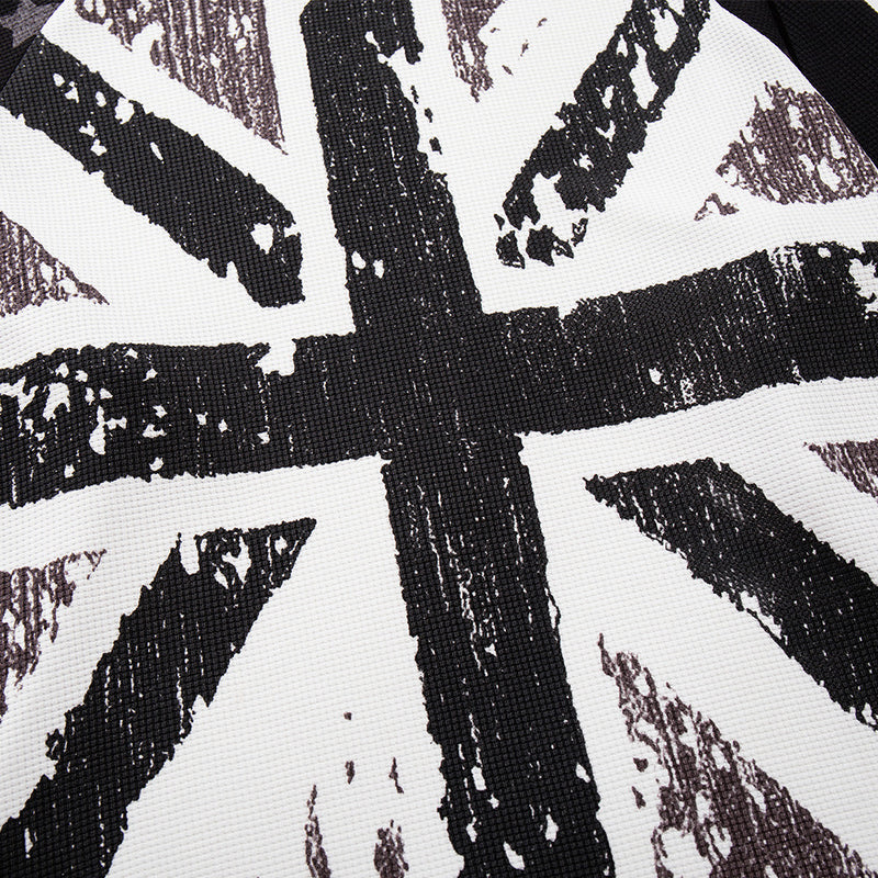 Men's Long Sleeve Waffle Shirt – Union Jack Graphic Raglan Top